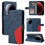 For Xiaomi 15 Ultra Leather Phone Case Stand Wallet with Bi-colour Splicing Design