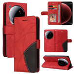 For Xiaomi 15 Ultra Leather Phone Case Stand Wallet with Bi-colour Splicing Design