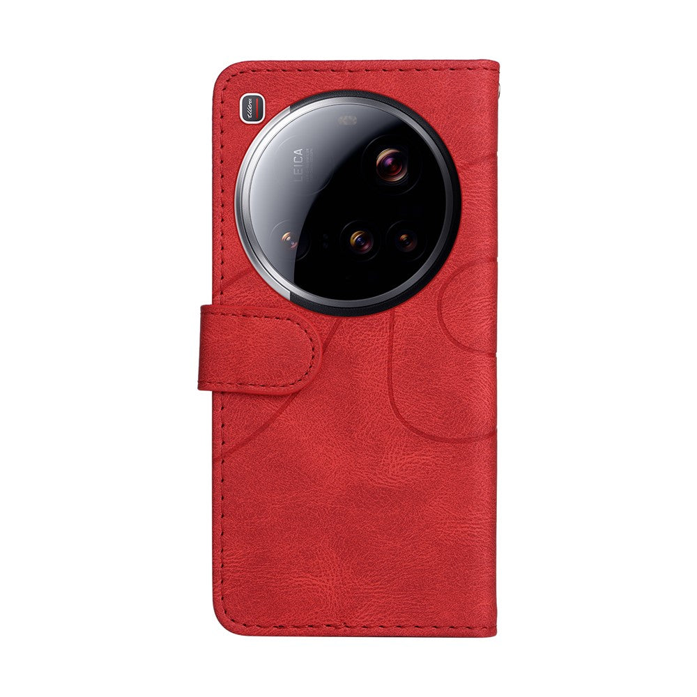 For Xiaomi 15 Ultra Leather Phone Case Stand Wallet with Bi-colour Splicing Design