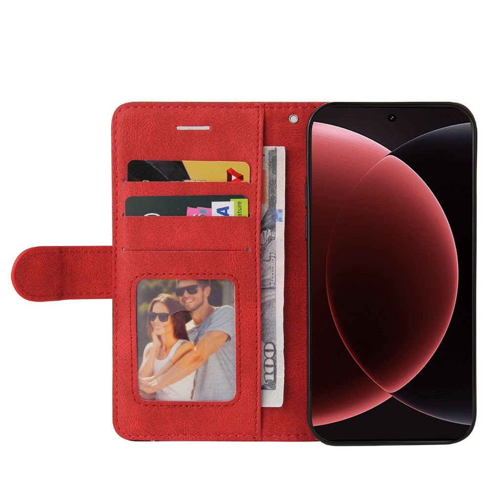 For Xiaomi 15 Ultra Leather Phone Case Stand Wallet with Bi-colour Splicing Design