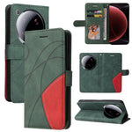 For Xiaomi 15 Ultra Leather Phone Case Stand Wallet with Bi-colour Splicing Design