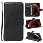 For Xiaomi 15 Ultra Leather Wallet Case with Strap Solid Color Phone Stand Cover