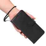 For Xiaomi 15 Ultra Leather Wallet Case with Strap Solid Color Phone Stand Cover
