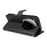 For Xiaomi 15 Ultra Leather Wallet Case with Strap Solid Color Phone Stand Cover