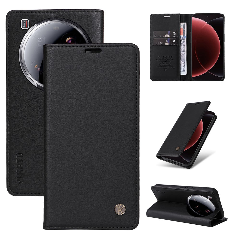 YIKATU For Xiaomi 15 Ultra Phone Cases  Magnetic Closure PU Leather Mobile Cover