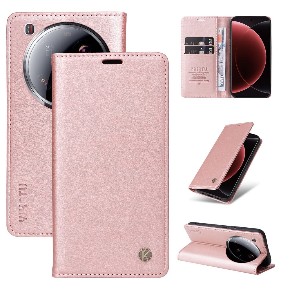 YIKATU For Xiaomi 15 Ultra Phone Cases  Magnetic Closure PU Leather Mobile Cover