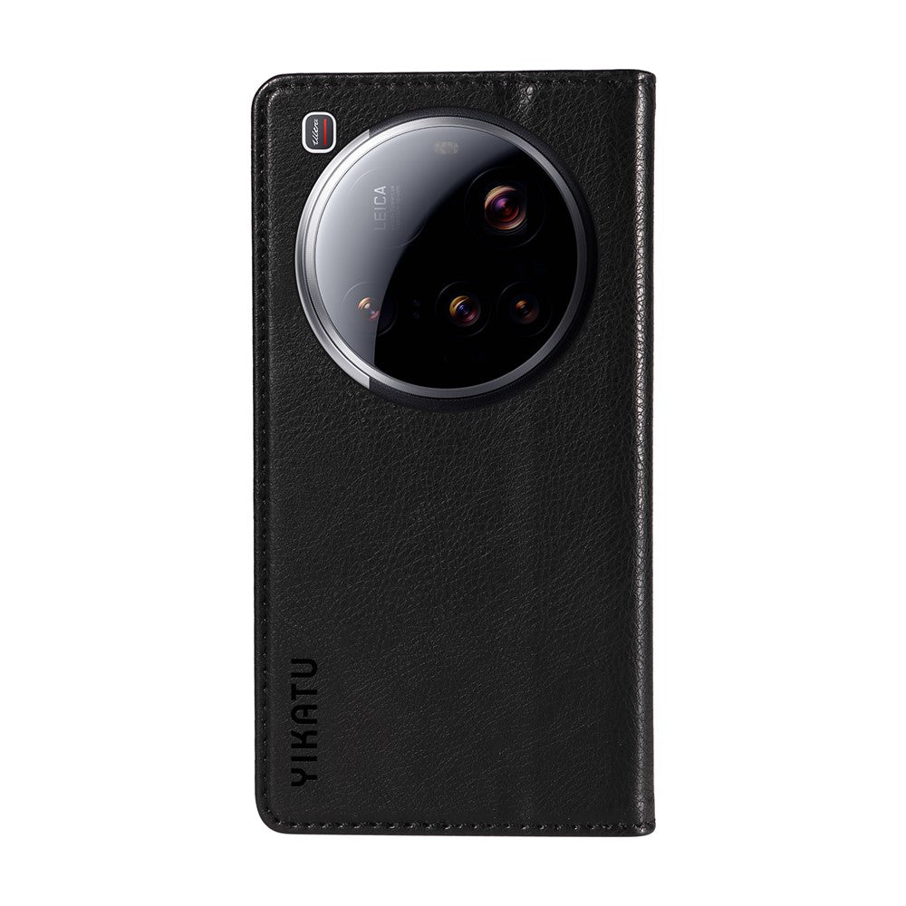 YIKATU For Xiaomi 15 Ultra Wallet Case  YK-006 Magnetic Closure Leather Phone Cover Litchi Texture