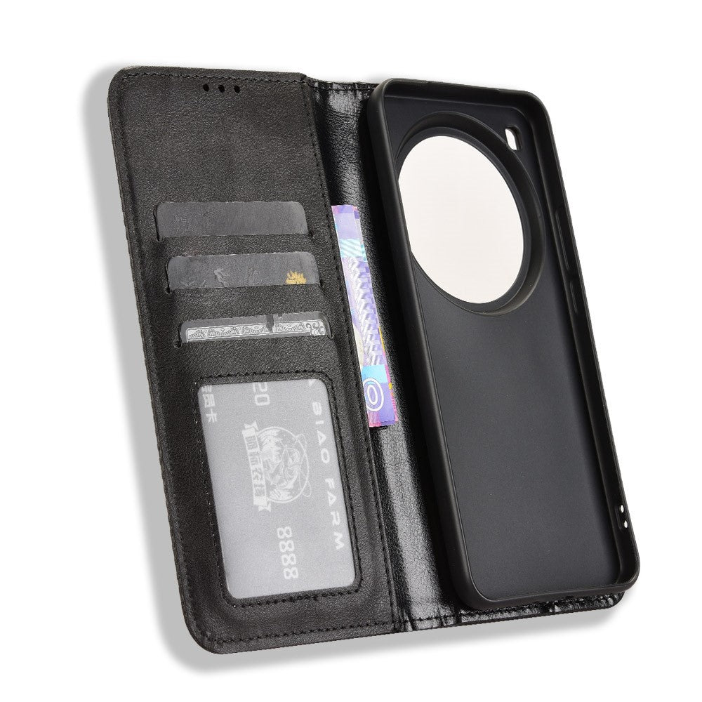 For Xiaomi 15 Ultra Retro PU Leather Case Phone Wallet Stand Cover