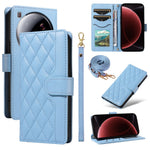 For Xiaomi 15 Ultra Wallet Case Rhombus Leather Phone Cover with Strap