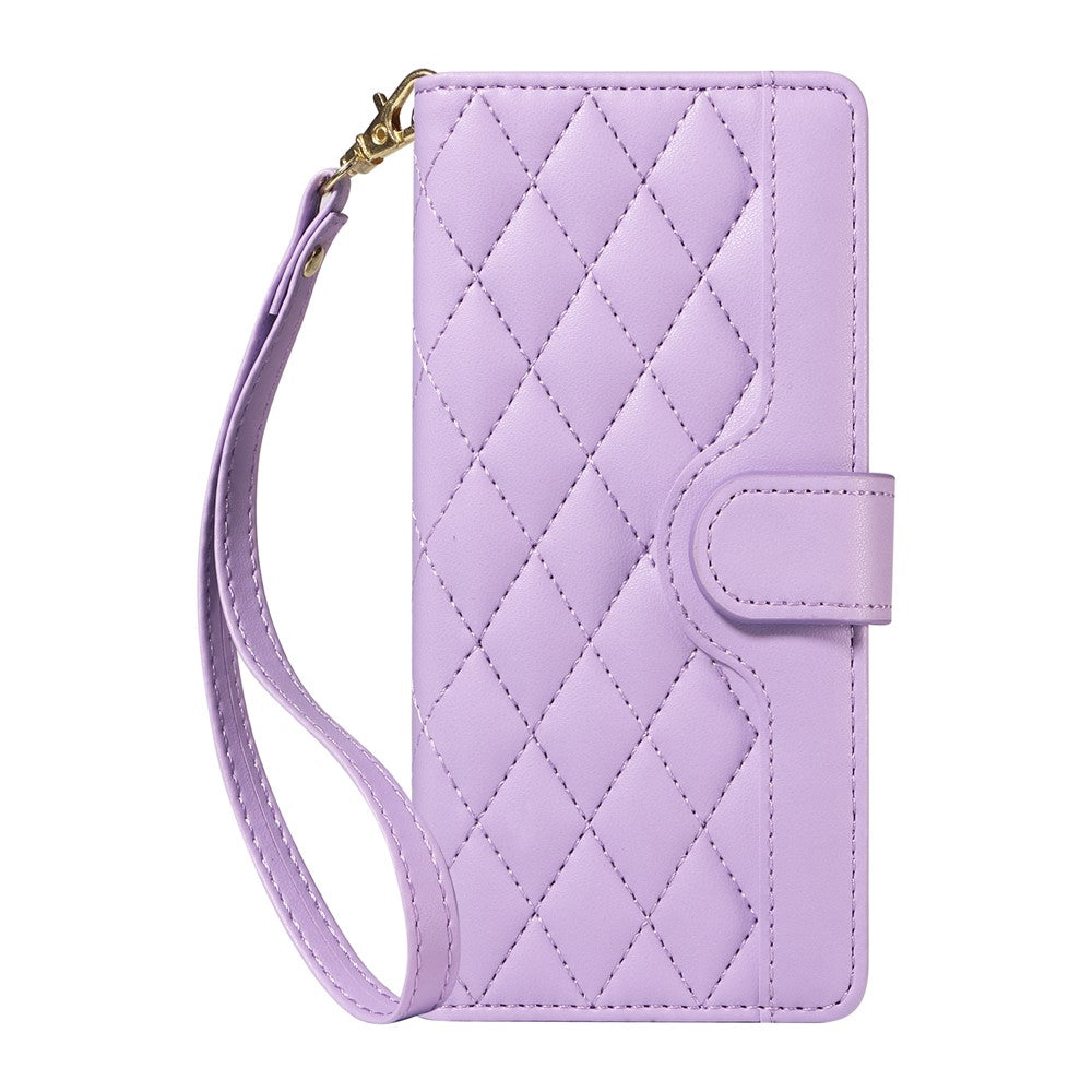 For Xiaomi 15 Ultra Wallet Case Rhombus Leather Phone Cover with Strap