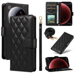 For Xiaomi 15 Ultra Wallet Case Rhombus Leather Phone Cover with Strap