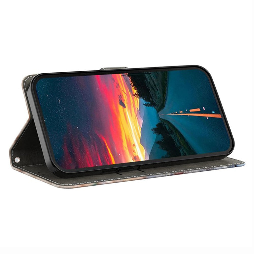 Til Samsung Galaxy A56 5G Pung Etui Mønsterprint Stativ Læder Flip Telefon Cover