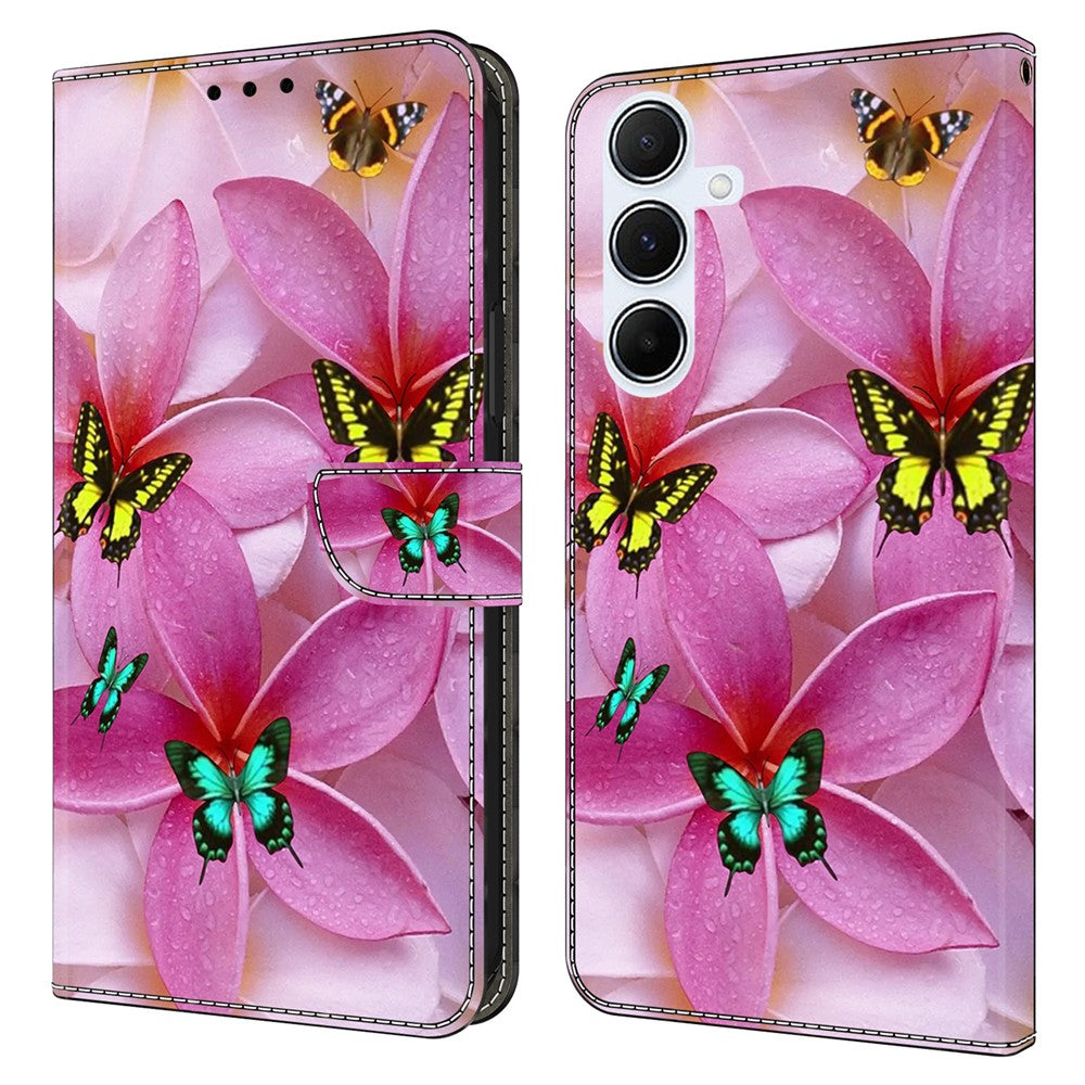 Til Samsung Galaxy A56 5G Pung Etui Mønsterprint Stativ Læder Flip Telefon Cover
