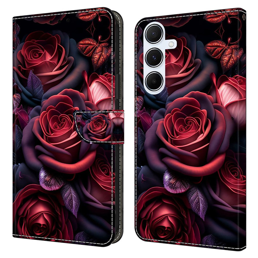 Til Samsung Galaxy A56 5G Pung Etui Mønsterprint Stativ Læder Flip Telefon Cover