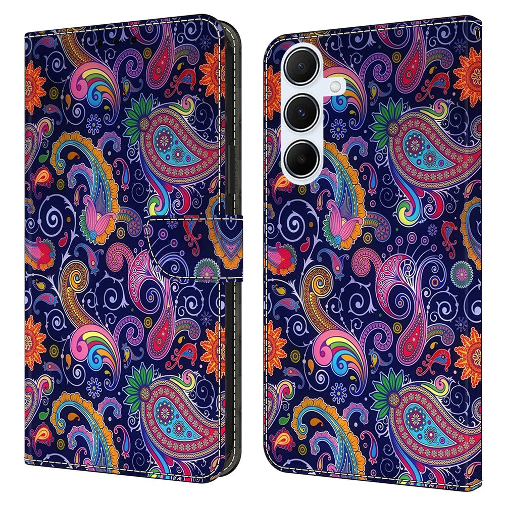 Til Samsung Galaxy A56 5G Pung Etui Mønsterprint Stativ Læder Flip Telefon Cover