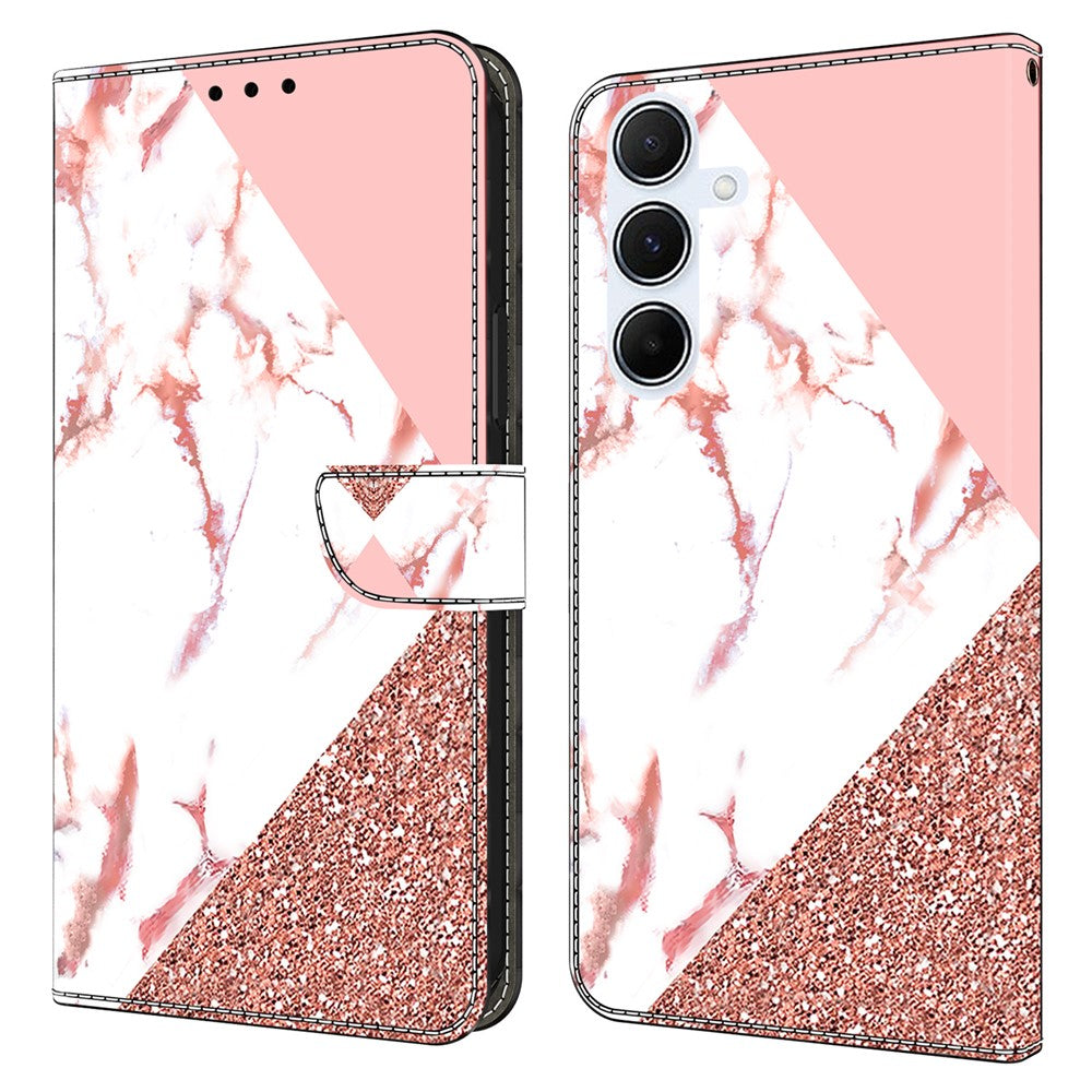 Til Samsung Galaxy A56 5G Pung Etui Mønsterprint Stativ Læder Flip Telefon Cover