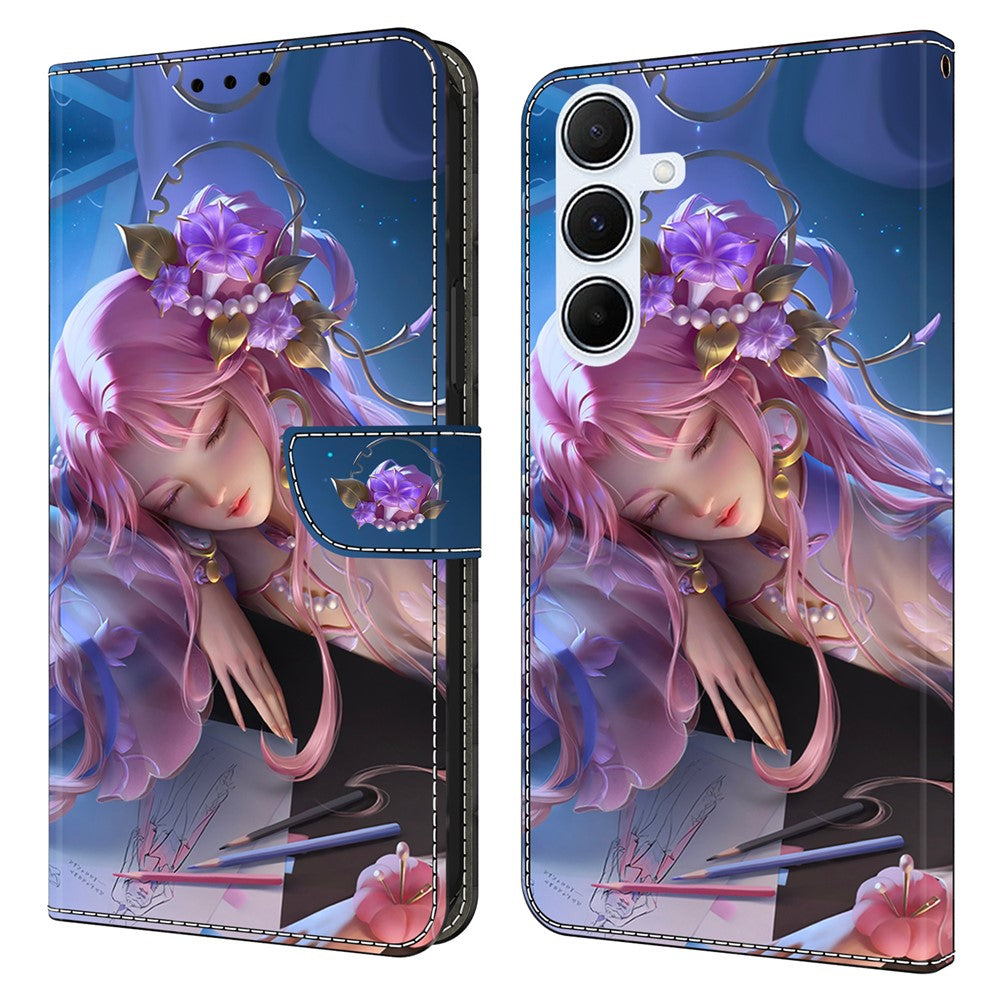 Til Samsung Galaxy A56 5G Pung Etui Mønsterprint Stativ Læder Flip Telefon Cover