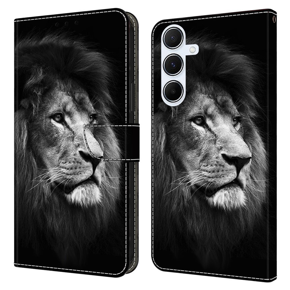 Til Samsung Galaxy A56 5G Pung Etui Mønsterprint Stativ Læder Flip Telefon Cover