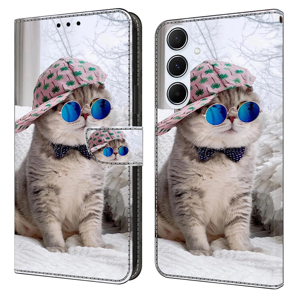 Til Samsung Galaxy A56 5G Pung Etui Mønsterprint Stativ Læder Flip Telefon Cover