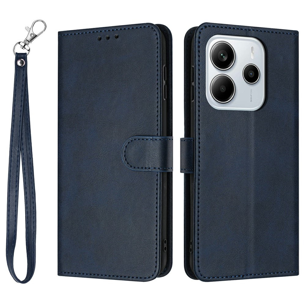 For Xiaomi Redmi Note 14 4G (164.84mm) Case Flip Stand PU Leather Wallet Phone Cover Calf Texture