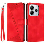 For Xiaomi Redmi Note 14 4G (164.84mm) Case Handbag Imprinted Triangle Leather Phone Cover