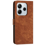 For Xiaomi Redmi Note 14 4G (164.84mm) Case Imprinted Lines Leather Phone Cover with Stand