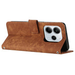 For Xiaomi Redmi Note 14 4G (164.84mm) Case Imprinted Lines Leather Phone Cover with Stand