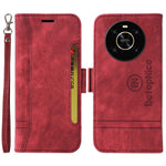 BETOPNICE 001 For Honor X9 4G / X9 5G / X30 5G / Magic4 Lite 5G / Magic4 Lite 4G Imprinted Stitching Line PU Leather Stand Wallet Case Shockproof Cover with Strap