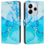 For Xiaomi Redmi Note 14 4G (164.84mm) Stand Case Marble Pattern PU Leather Wallet Phone Cover