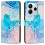 For Xiaomi Redmi Note 14 4G (164.84mm) Stand Case Marble Pattern PU Leather Wallet Phone Cover