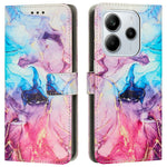 For Xiaomi Redmi Note 14 4G (164.84mm) Stand Case Marble Pattern PU Leather Wallet Phone Cover