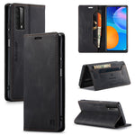 AUTSPACE For Huawei Y7a / Huawei P smart 2021 Wallet Case  A01 Leather Stand Cover with RFID Blocking Card Holder