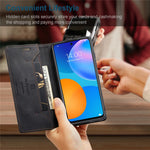 AUTSPACE For Huawei Y7a / Huawei P smart 2021 Wallet Case  A01 Leather Stand Cover with RFID Blocking Card Holder