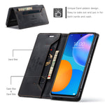 AUTSPACE For Huawei Y7a / Huawei P smart 2021 Wallet Case  A01 Leather Stand Cover with RFID Blocking Card Holder