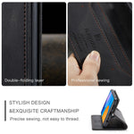 AUTSPACE For Huawei Y7a / Huawei P smart 2021 Wallet Case  A01 Leather Stand Cover with RFID Blocking Card Holder