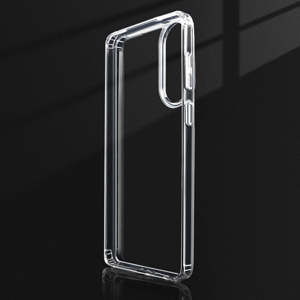 Samsung Galaxy S25 Edge-skal 1,5 mm anti-fingeravtryck PC + TPU genomskinligt stötsäkert mobilskal
