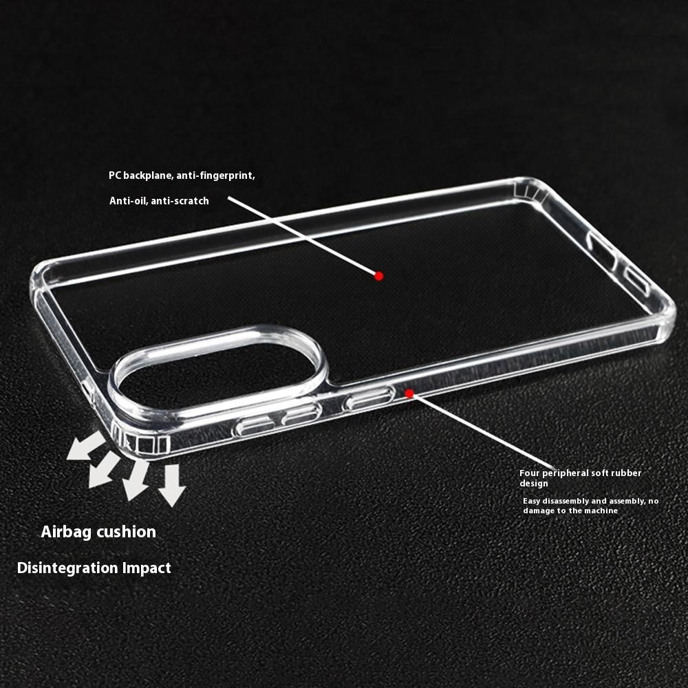 Samsung Galaxy S25 Edge-skal 1,5 mm anti-fingeravtryck PC + TPU genomskinligt stötsäkert mobilskal
