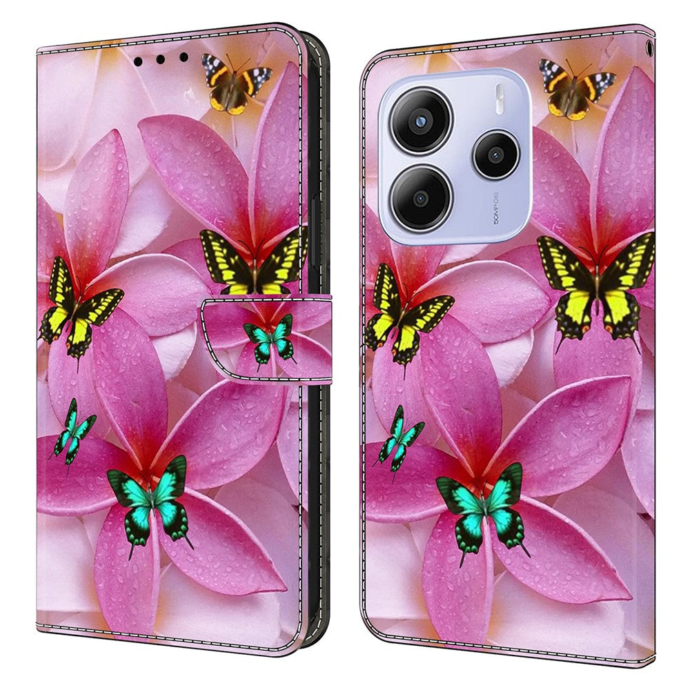 For Xiaomi Redmi Note 14 4G (164.84mm) Wallet Case Pattern Printing Stand Leather Flip Phone Cover