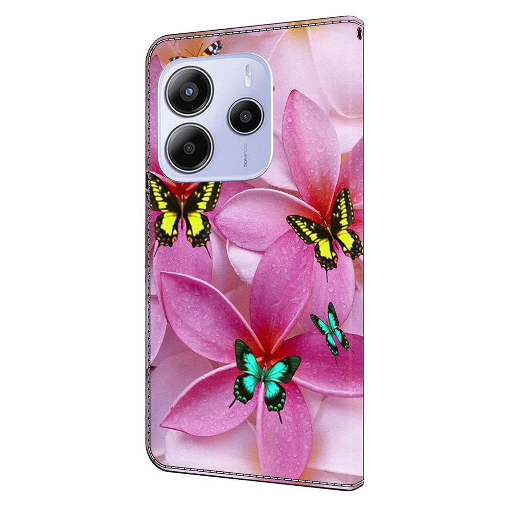 For Xiaomi Redmi Note 14 4G (164.84mm) Wallet Case Pattern Printing Stand Leather Flip Phone Cover