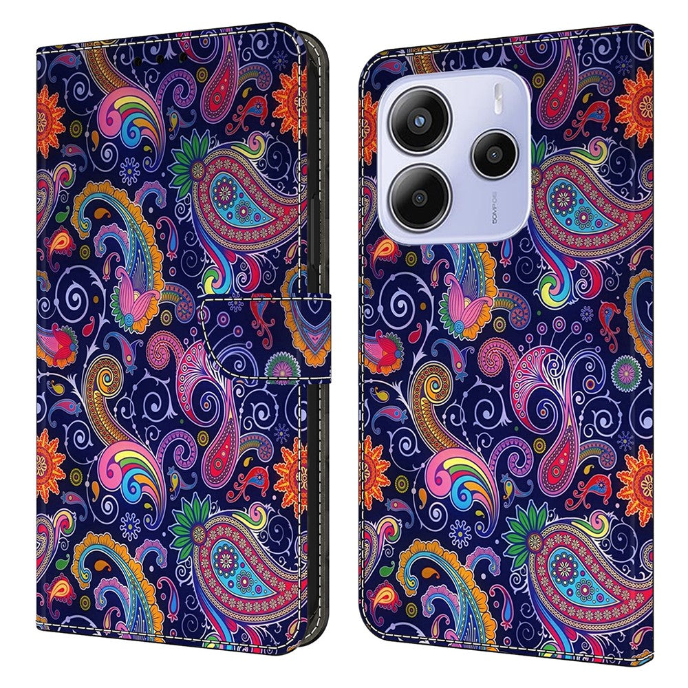For Xiaomi Redmi Note 14 4G (164.84mm) Wallet Case Pattern Printing Stand Leather Flip Phone Cover