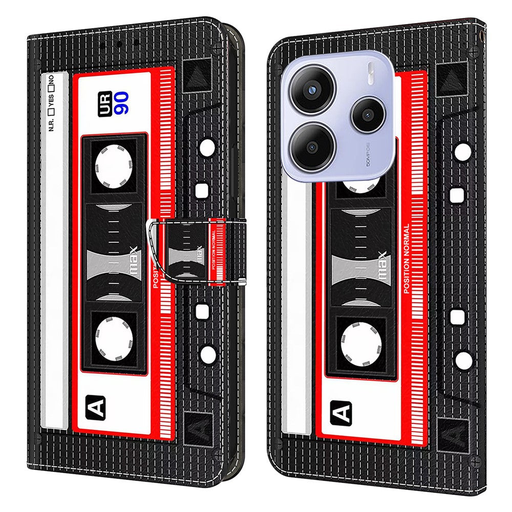 For Xiaomi Redmi Note 14 4G (164.84mm) Wallet Case Pattern Printing Stand Leather Flip Phone Cover