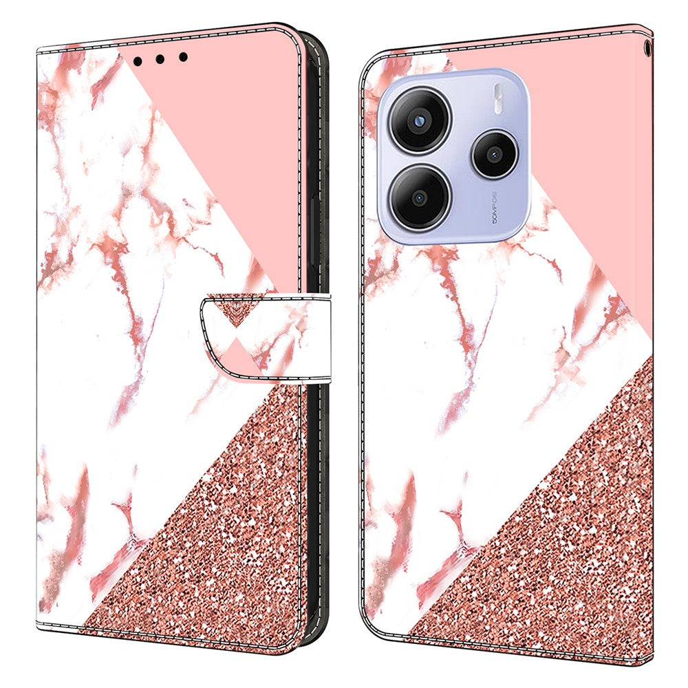 For Xiaomi Redmi Note 14 4G (164.84mm) Wallet Case Pattern Printing Stand Leather Flip Phone Cover