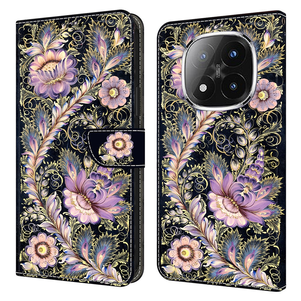 For Xiaomi Redmi Note 14 Pro 4G Wallet Case Pattern Printing Stand Leather Flip Phone Cover