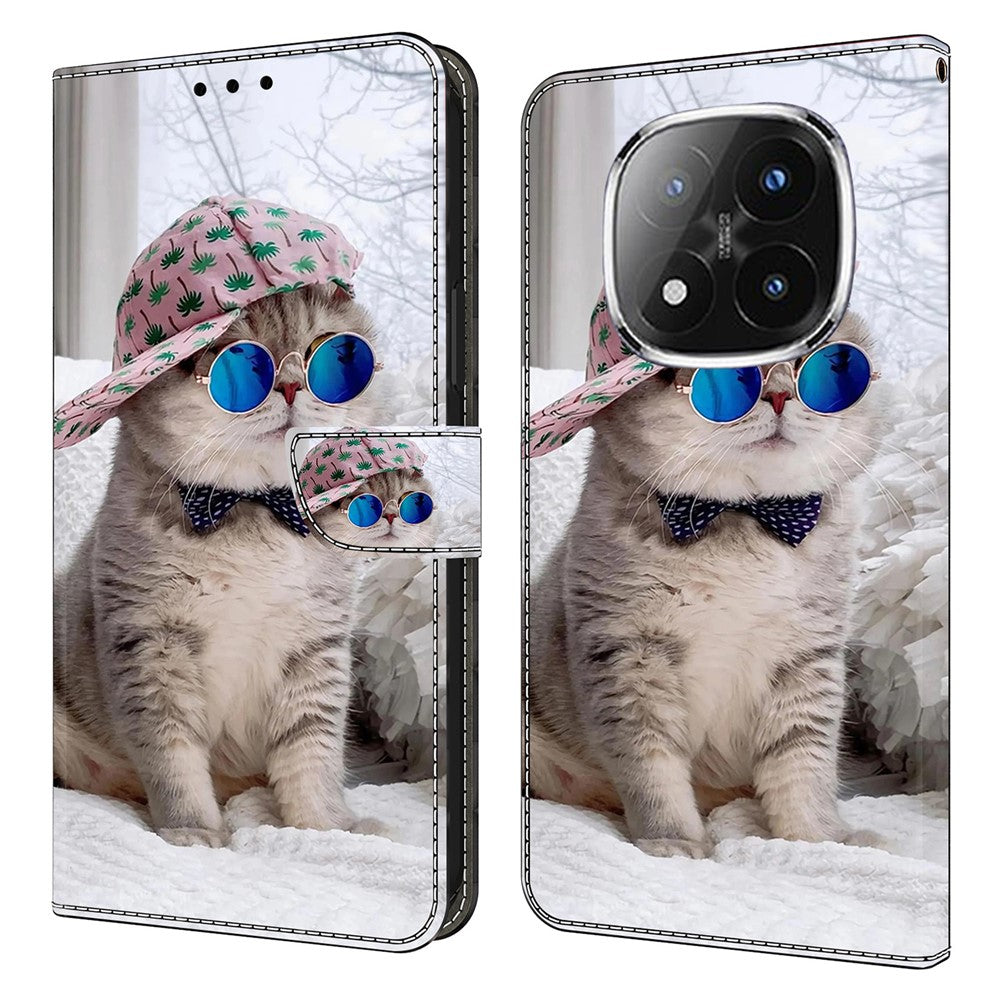 For Xiaomi Redmi Note 14 Pro 4G Wallet Case Pattern Printing Stand Leather Flip Phone Cover