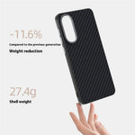 ABEEL For Samsung Galaxy S25 Edge Magnetic Case Carbon Fiber Texture Back Cover