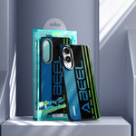 ABEEL For Samsung Galaxy S25 Edge Magnetic Case Micro-Embossing 6D Printed PC TPU Aluminum Alloy Leather Phone Cover
