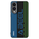ABEEL For Samsung Galaxy S25 Edge Magnetic Case Micro-Embossing 6D Printed PC TPU Aluminum Alloy Leather Phone Cover