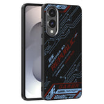 ABEEL For Samsung Galaxy S25 Edge Magnetic Case Micro-Embossing 6D Printed PC TPU Aluminum Alloy Leather Phone Cover