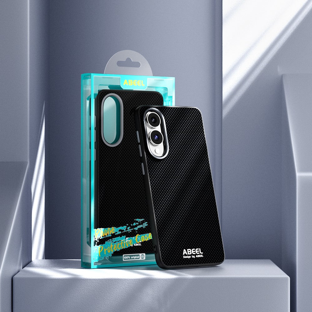 ABEEL For Samsung Galaxy S25 Edge Magnetic Case Printed PC TPU Aluminum Alloy Leather Phone Cover