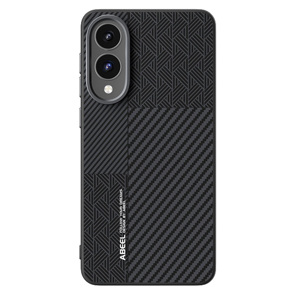 ABEEL For Samsung Galaxy S25 Edge Magnetic Case PC + TPU + Aluminum Alloy + PU Leather Slim Phone Back Cover